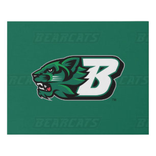 Binghamton University Logo Watermark Faux Canvas Print