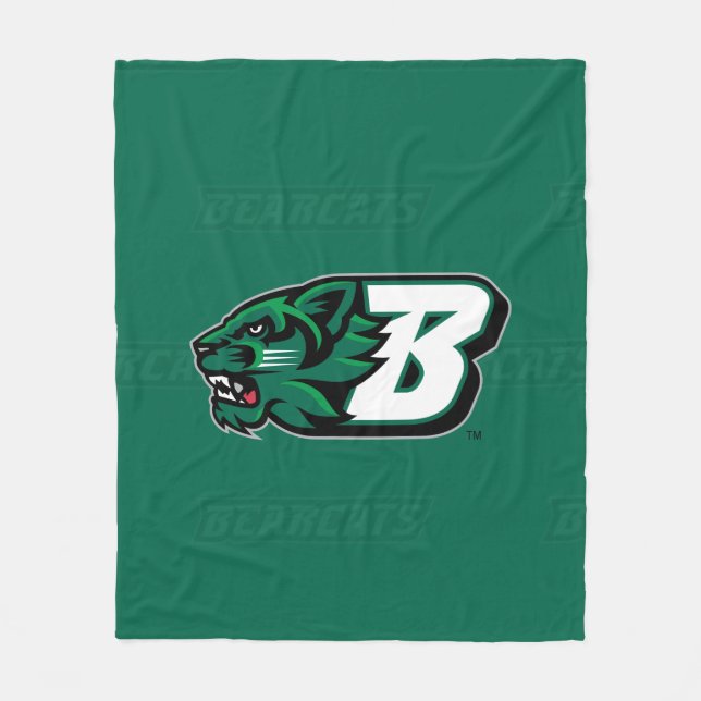 Binghamton University Logo Watermark Fleece Blanket (Front)