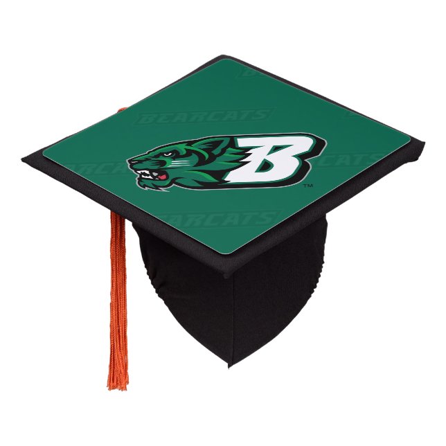 Binghamton University Logo Watermark Graduation Cap Topper (Angled)