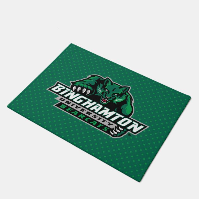 Binghamton University Polka Dot Doormat (Angled)