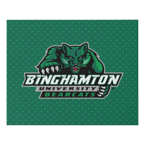 Binghamton University Polka Dot Faux Canvas Print