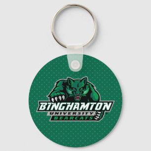 Binghamton University Polka Dot Keychain