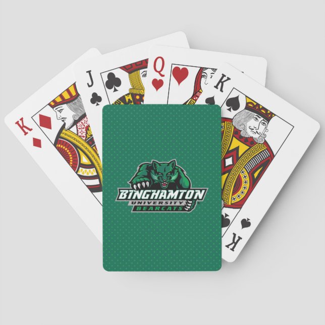 Binghamton University Polka Dot Poker Cards (Back)