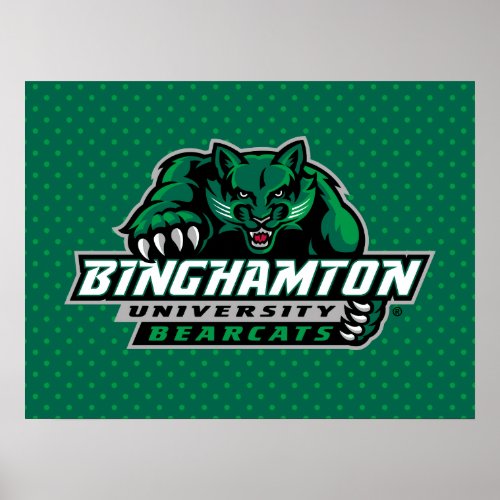 Binghamton University Polka Dot Poster