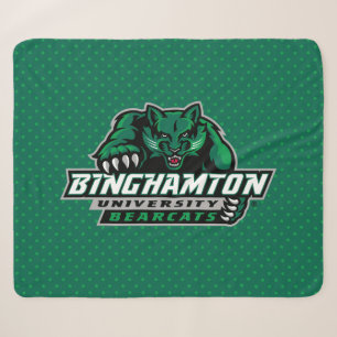 Binghamton University Polka Dot Sherpa Blanket