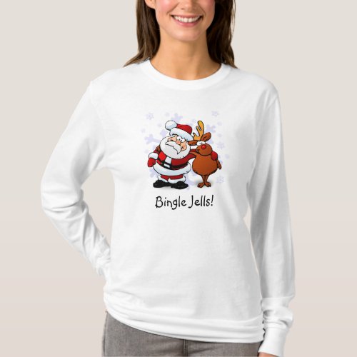 Bingle Jells Santa  Rudolph Holiday Tee