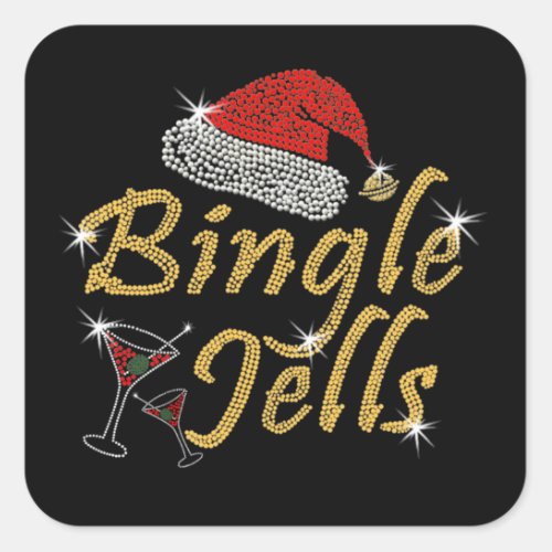 Bingle Jells Tipsy Christmas Square Sticker