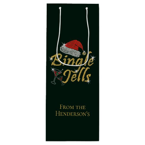 Bingle Jells Tipsy Christmas Wine Gift Bag