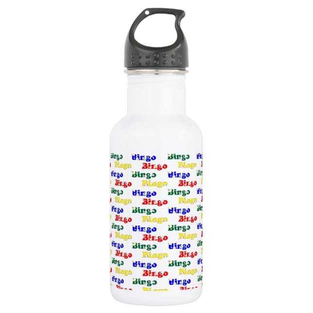 Bingo 4 Ways Pattern Water Bottle (Front)