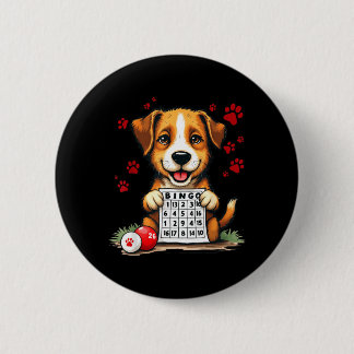 Bingo And Dog Funny Bingo Love Bingo And Dog Gift Button