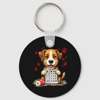 Bingo And Dog Funny Bingo Love Bingo And Dog Gift Keychain
