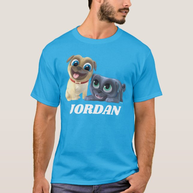 Bingo and Rolly | Let's Woof & Roll T-Shirt (Front)