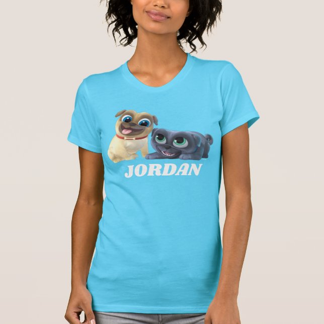 Bingo and Rolly | Let's Woof & Roll T-Shirt (Front)