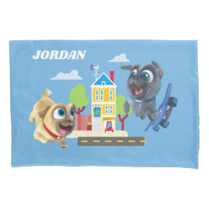 Bingo and Rolly Pugs to the Rescue Pillow Case