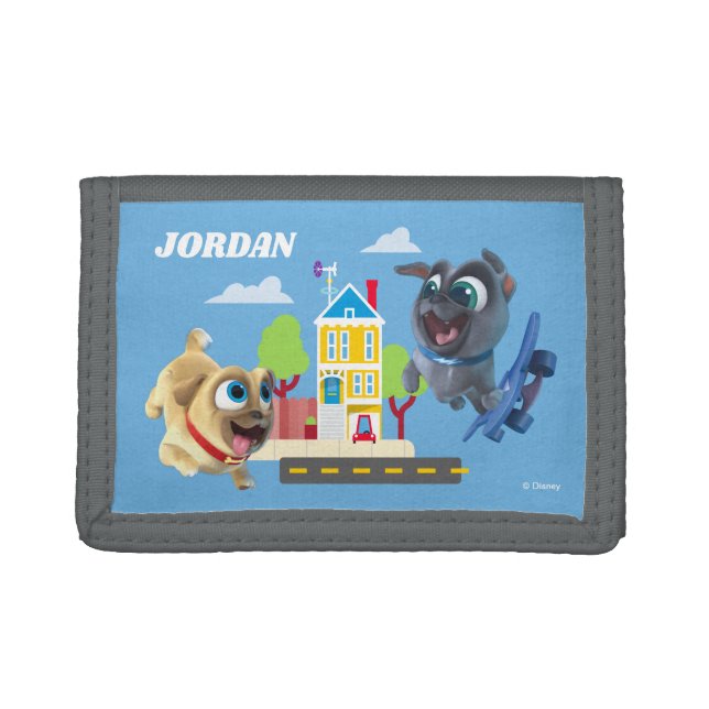 Bingo and Rolly | Pugs to the Rescue Trifold Wallet (Front)