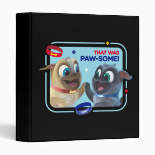 Bingo and Rolly That was Paw-Some 3 Ring Binder