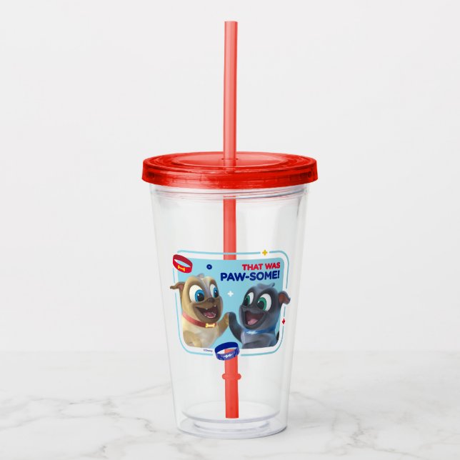 Bingo and Rolly | That was Paw-Some Acrylic Tumbler (Front)
