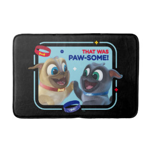 Bingo and Rolly   That was Paw-Some Bath Mat