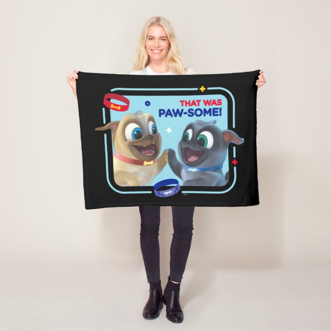 Bingo and Rolly | That was Paw-Some Fleece Blanket (In Situ)
