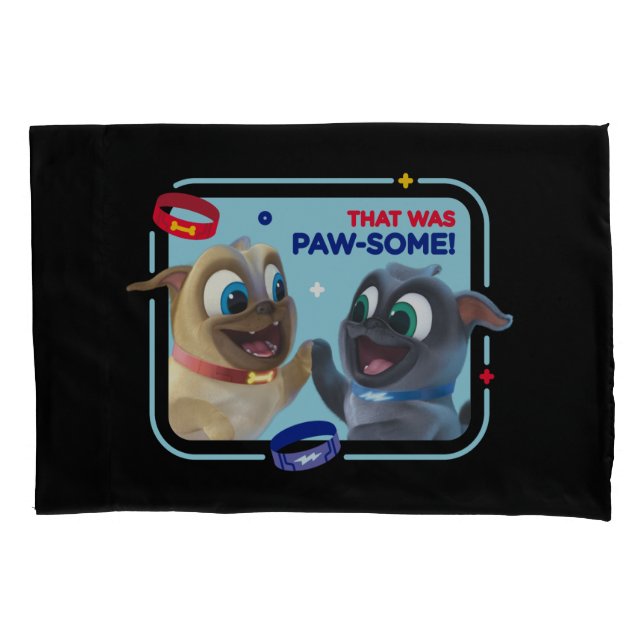 Bingo and Rolly | That was Paw-Some Pillow Case (Front)