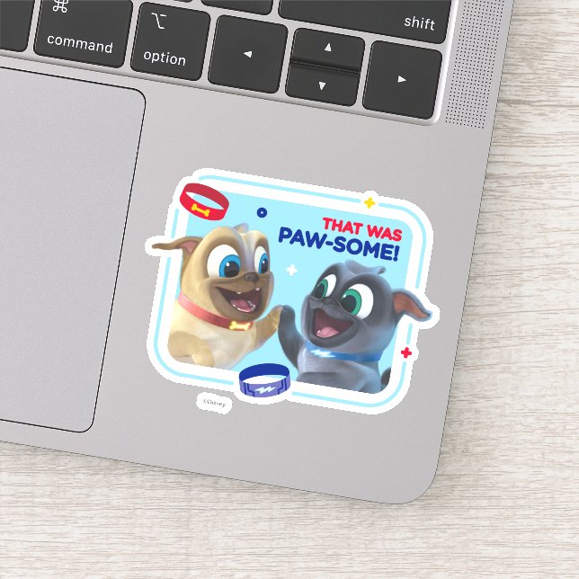 Bingo and Rolly | That was Paw-Some Sticker (Detail)