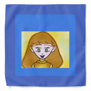 Bingo Anime Cartoon on Blue Bandana