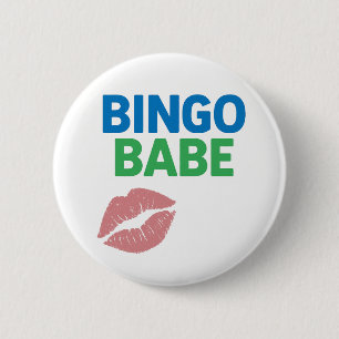 Bingo Babe Cute and Confident Bingo Lover Button