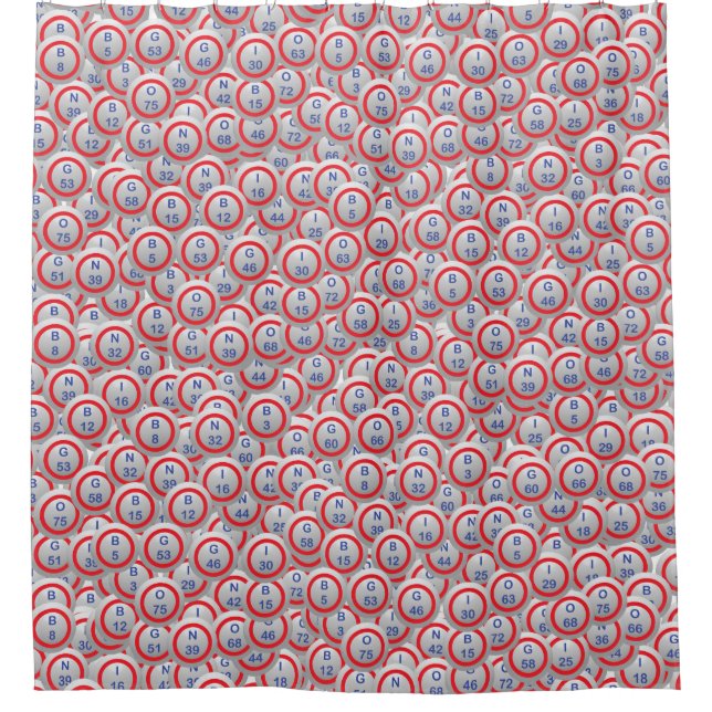 Bingo Ball Bounce Shower Curtain (Front)