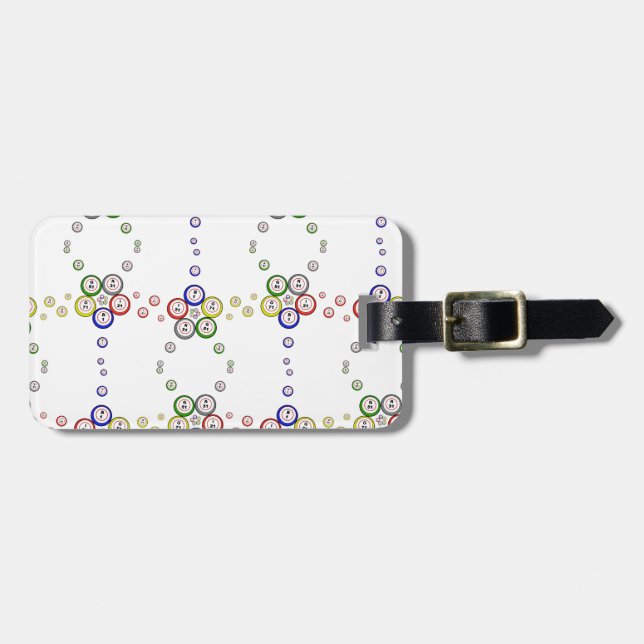 Bingo Ball pattern Luggage Tag (Front Horizontal)