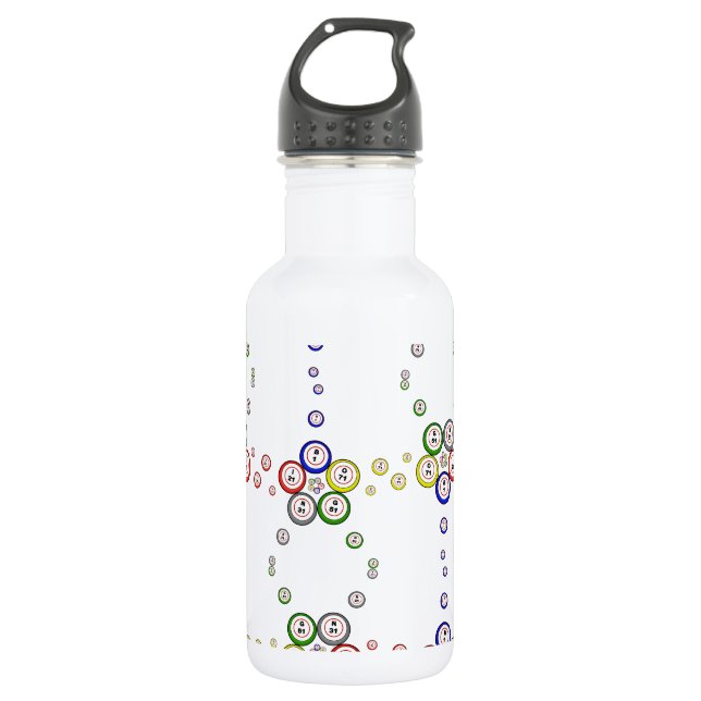 Bingo Ball pattern Stainless Steel Water Bottle (Front)