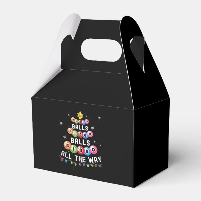 Bingo Balls Bingo All The Way  Favor Boxes (Front Side)