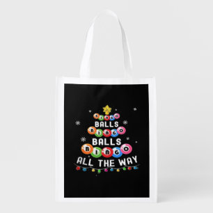 Bingo Balls Bingo All The Way  Grocery Bag
