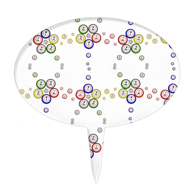 Bingo Balls Cake Topper (Front)