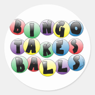Bingo Balls Classic Round Sticker