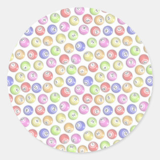 Bingo Balls Classic Round Sticker