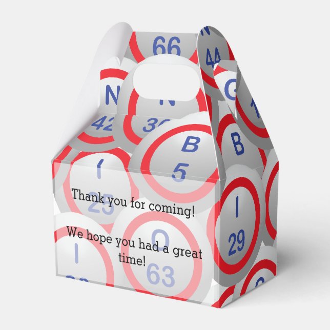 Bingo Balls Favor Boxes (Front Side)