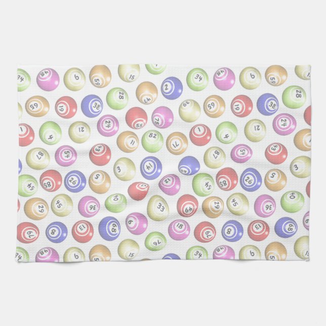 Bingo Balls Kitchen Towel (Horizontal)