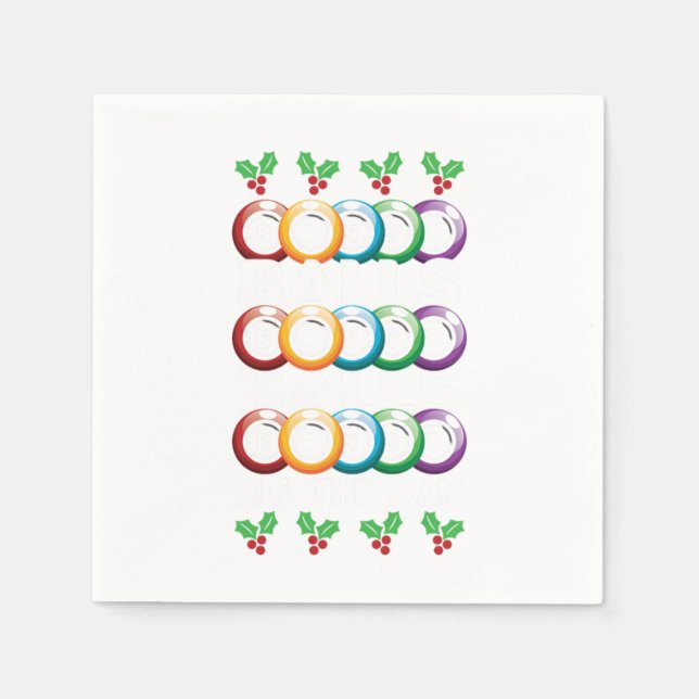 Bingo Balls Lucky Game Player Gambler Gift Napkins (Front)