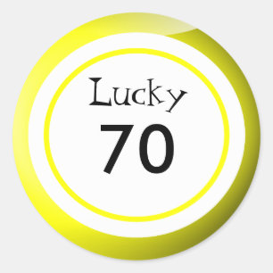 Bingo Balls Lucky Numbers Fun Classic Round Sticker