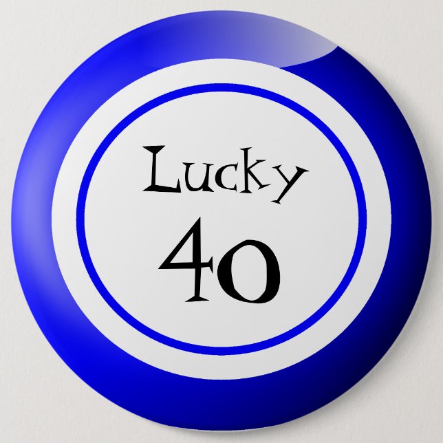 Bingo Balls Lucky Numbers Fun Pinback Button (Front)