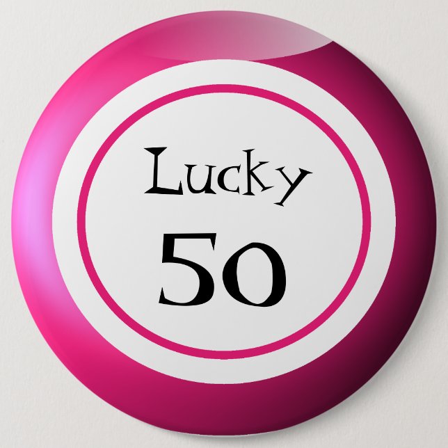 Bingo Balls Lucky Numbers Fun Pinback Button (Front)