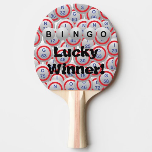 Bingo Balls Lucky Winner Cuss Out Ping_Pong Paddle
