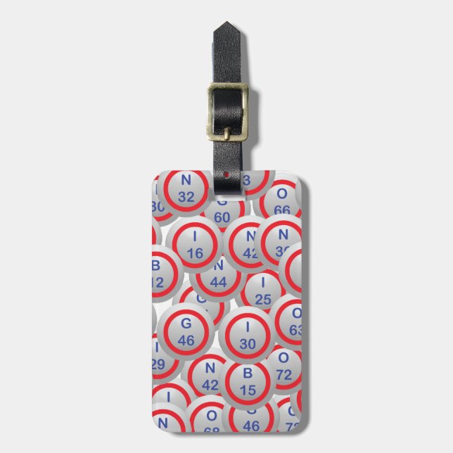 Bingo Balls Luggage Tag (Front Vertical)