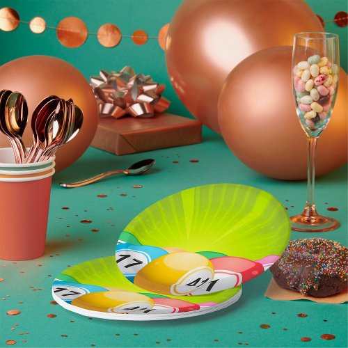 Bingo Balls Paper Plates