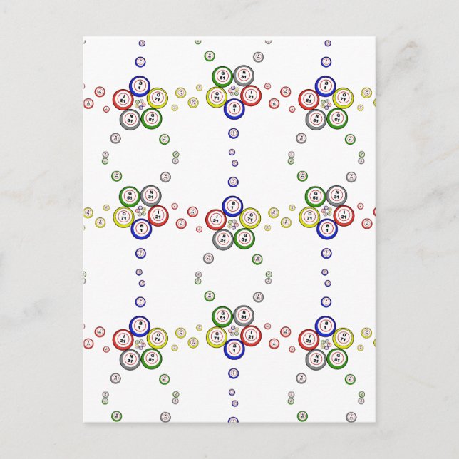 Bingo Balls Postcard (Front)