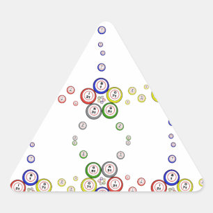 Bingo Balls Triangle Sticker