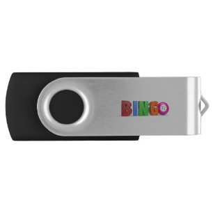 bingo balls with numbers set flash drive