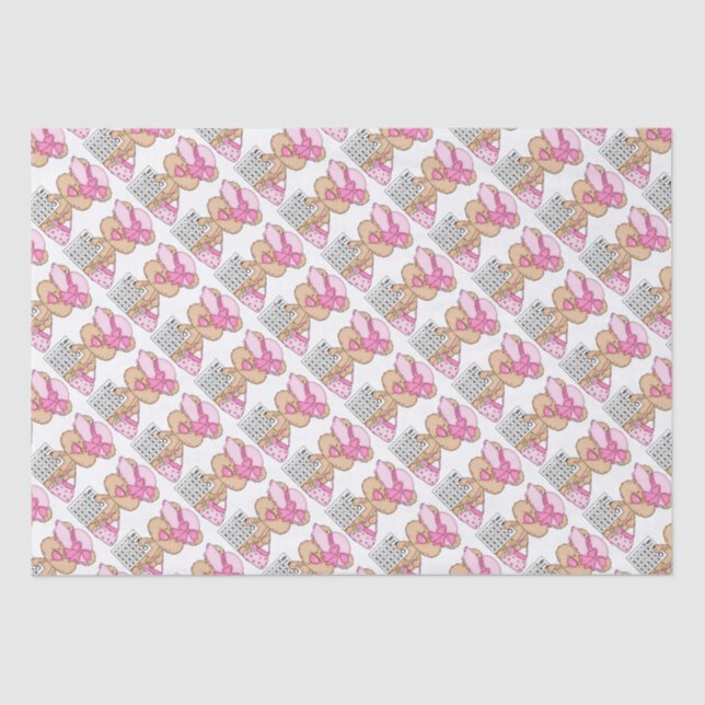 Bingo Bear Gambling tissue paper (Front)