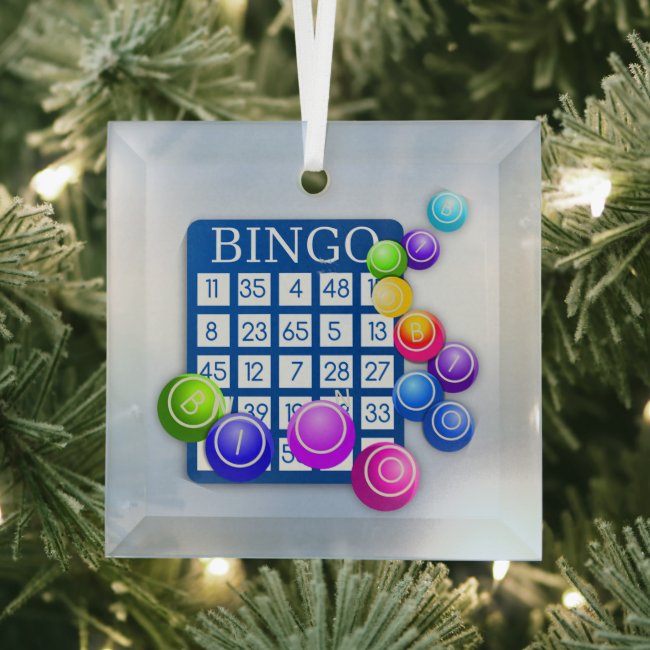Bingo Beveled Glass Ornament