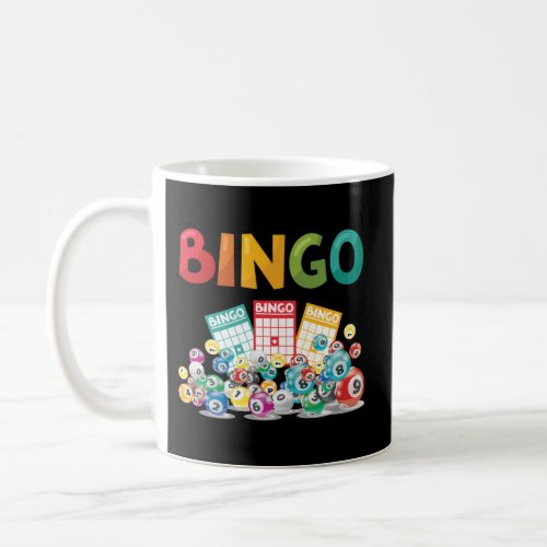 Bingo Bingo Cards Lettering Lucky Gambling Coffee Mug